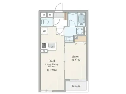 TAIL VILLAGE N.K(1LDK/1階)の間取り写真