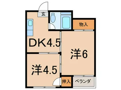 永光マンション(2DK/3階)の間取り写真
