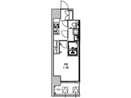 S-RESIDENCE野並駅前BROAD(1K/4階)の間取り写真
