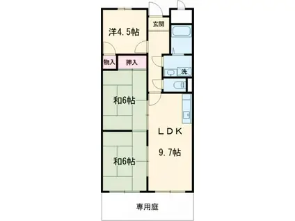 パールハイツ(3LDK/3階)の間取り写真