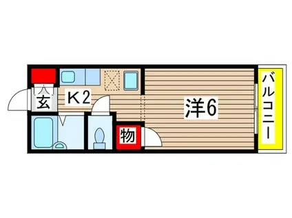 メディ・パル(1K/1階)の間取り写真