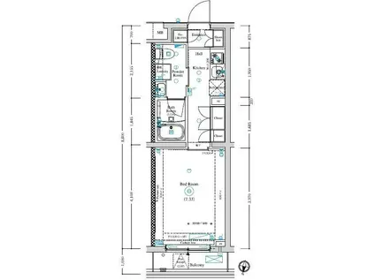 LUMEED赤羽ノース(1K/3階)の間取り写真