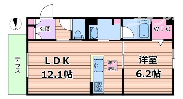 シャーメゾンエラブル 梅田北(1LDK/3階)の間取り写真