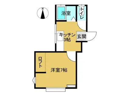 ハイツグランシェル(1K/2階)の間取り写真