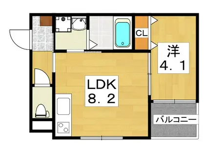ALEGRIA香里園II(1LDK/1階)の間取り写真