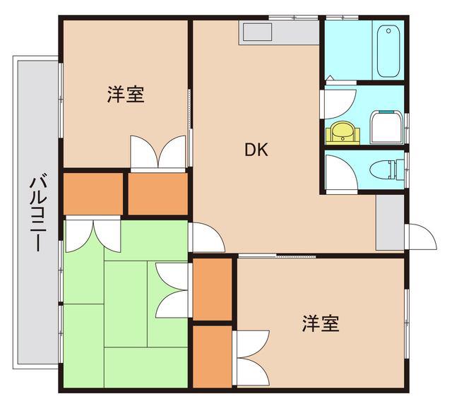 コーポ山利(3DK/1階)の間取り写真