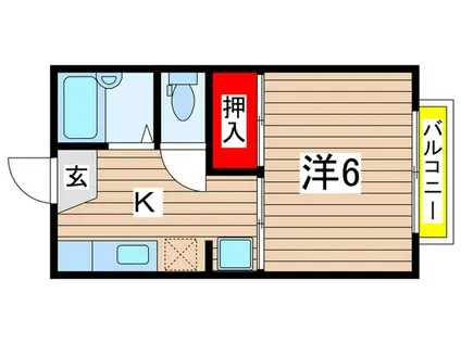 NIFTY HOUSE 89(1K/2階)の間取り写真