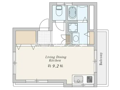 太陽ハイツ新井(ワンルーム/3階)の間取り写真