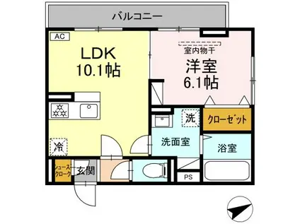 CHATEAU AVENIR 調布(1LDK/3階)の間取り写真