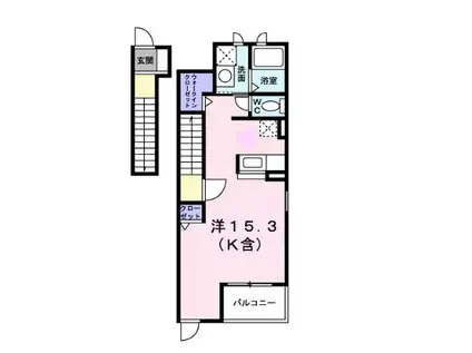 アベニュー二日市(ワンルーム/2階)の間取り写真