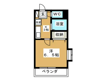 メゾン・マ・メール・ロワIII(1K/4階)の間取り写真