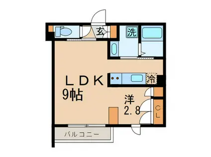 GRACE COURT(1LDK/3階)の間取り写真