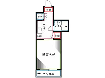 ふらっと瀬村パートI(1K/4階)の間取り写真