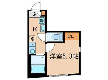 グレイシア川崎西口(1K/2階)の間取り写真