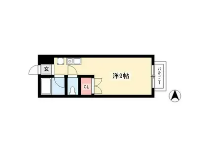 フォンティーヌ藤が丘(ワンルーム/2階)の間取り写真