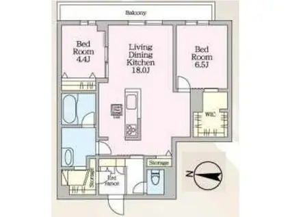 カーサレジーナ(2LDK/3階)の間取り写真