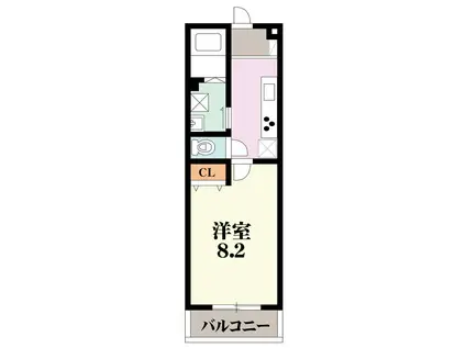 ORIENTCITY神戸北野町(1K/1階)の間取り写真