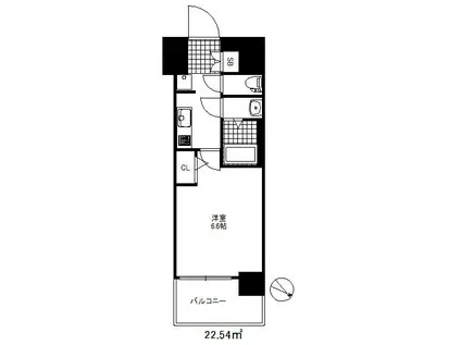 ソルテラス神戸湊町(1K/7階)の間取り写真