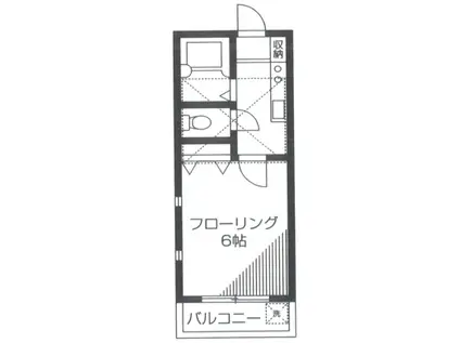 メゾンブルーリボン(1K/2階)の間取り写真