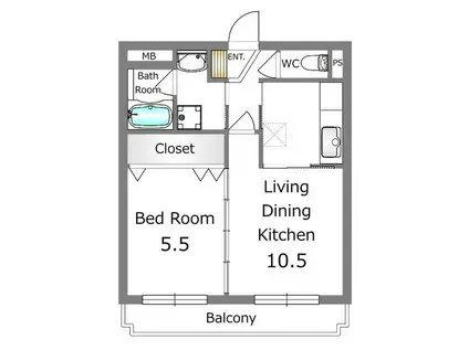 ソル・レヴァンテ 錦 (1LDK/3階)の間取り写真