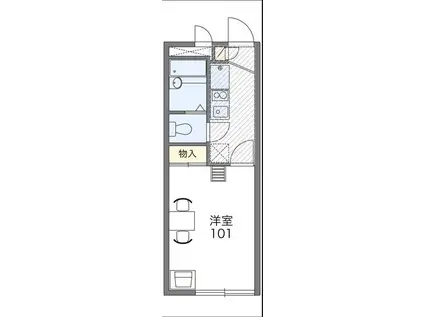 レオパレスシヴ(1K/2階)の間取り写真