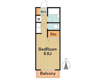 ジュネスAOKI(1K/3階)の間取り写真