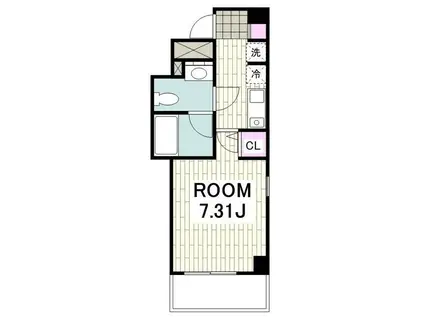 GOTHAM R-ゴッサムアール-(1K/4階)の間取り写真