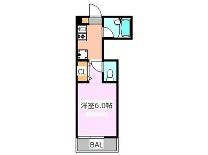 ロイヤル中十条(1K/2階)の間取り写真