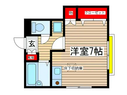 サンライズ(ワンルーム/1階)の間取り写真