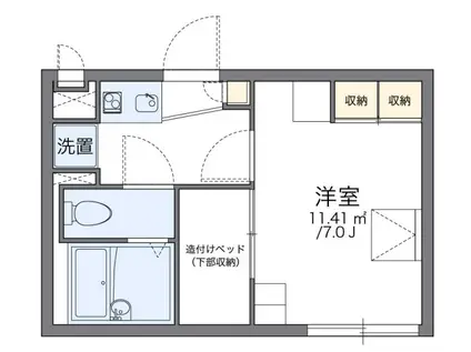 アミティエ(1K/2階)の間取り写真