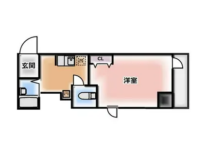 東林ビル(1K/4階)の間取り写真