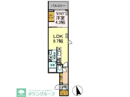 ASSET-COURT小金井本町A(1LDK/3階)の間取り写真