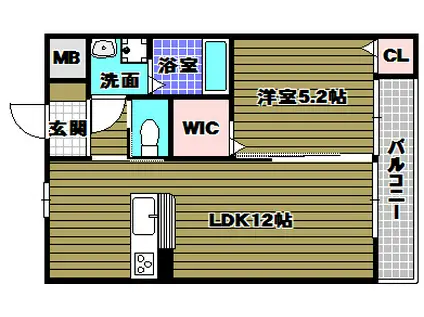 ロイヤルハイツ(1LDK/1階)の間取り写真