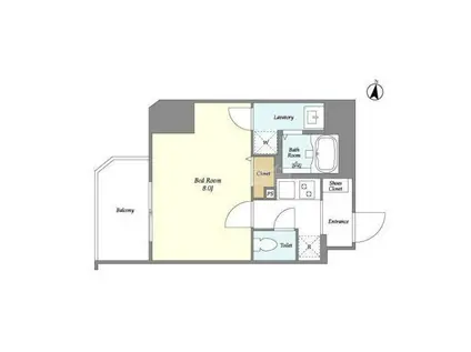 LA DOUCEUR大森山王(1K/8階)の間取り写真