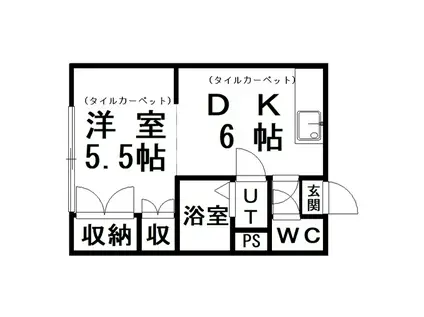 IGA旭924(1DK/1階)の間取り写真
