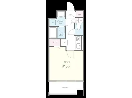 クレール本厚木(1K/9階)の間取り写真