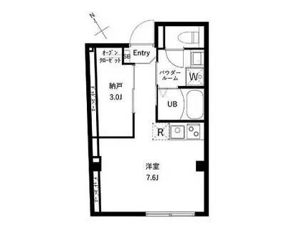 アムレア荻窪(1LDK/5階)の間取り写真
