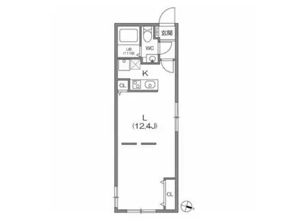 ZESTY駒沢大学II(1DK/1階)の間取り写真