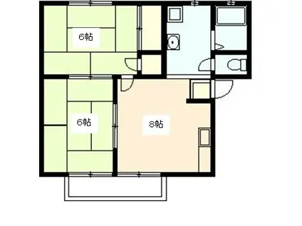 パナハイツ東雲(2DK/2階)の間取り写真