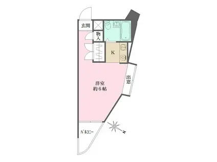 プレステージ東武練馬(ワンルーム/5階)の間取り写真