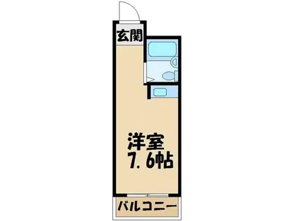 JPアパートメント飯能(ワンルーム/3階)の間取り写真