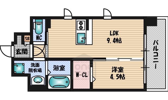 第22関根マンション(1LDK/2階)の間取り写真