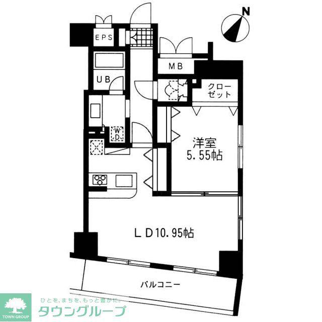 レジディア日本橋人形町II(1LDK/11階)の間取り写真