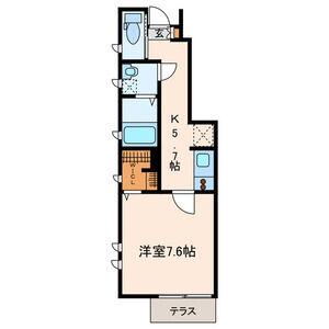 パルテール(1K/1階)の間取り写真
