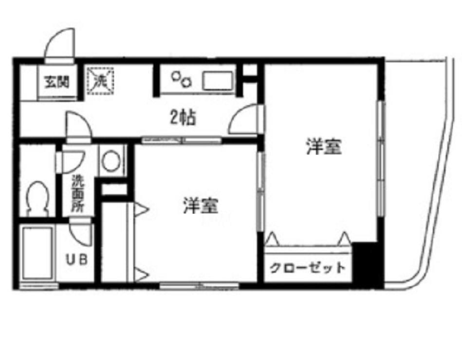 クレール羽田(2K/6階)の間取り写真