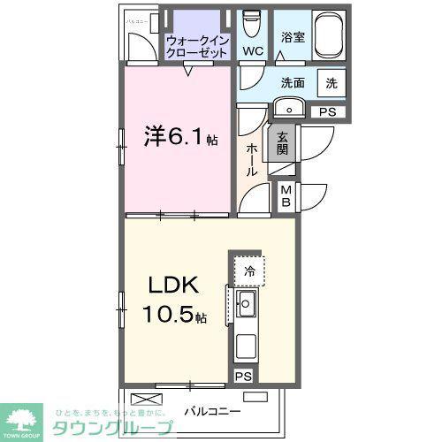 メゾン アイティ クイーン(1LDK/3階)の間取り写真