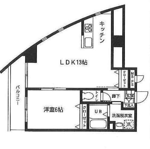 エーデルハイムⅡ(1LDK/1階)の間取り写真
