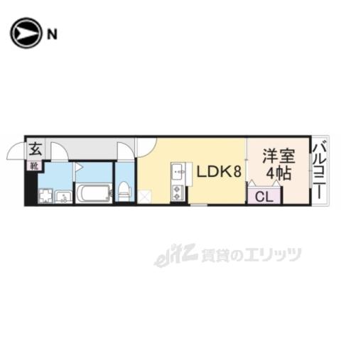 KRMRESIDENNCENAGAOKA(1LDK/3階)の間取り写真
