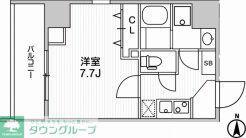 WEAVE BASE -UENO ノース(1K/12階)の間取り写真