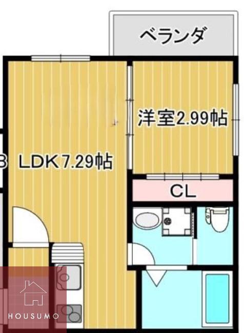 プリヴェ江坂(1LDK/1階)の間取り写真